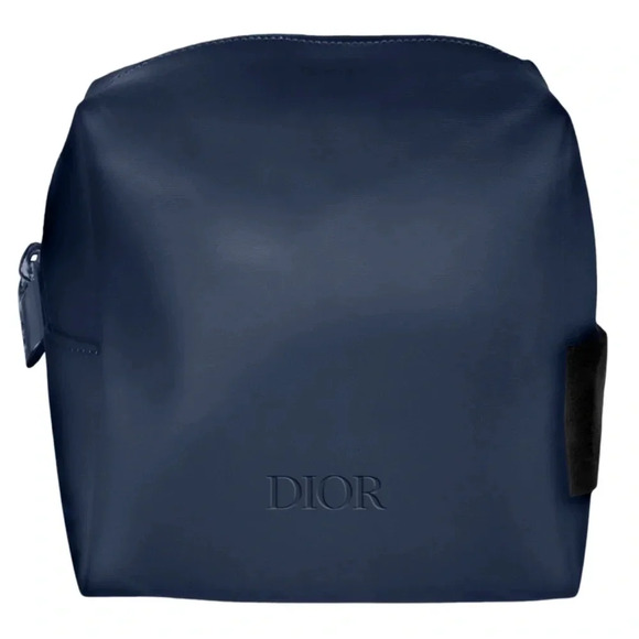 Dior Other - DIOR Navy Blue Vegan Leather Toiletries Travel Bag 🧳 NEW IN BOX Men’s